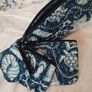 Vera Bradley Blue and White Quilted Pouches